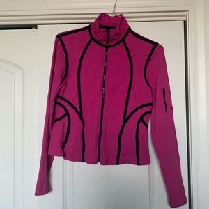 BEBE sport jacket Sz L hot pink